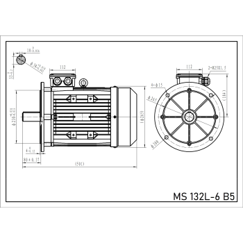Silnik elektryczny 7,5kW 900 obr/min. 132 B5